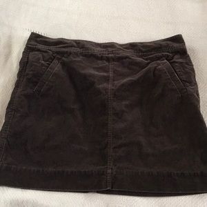 Loft brown corduroy mini skirt, size 16